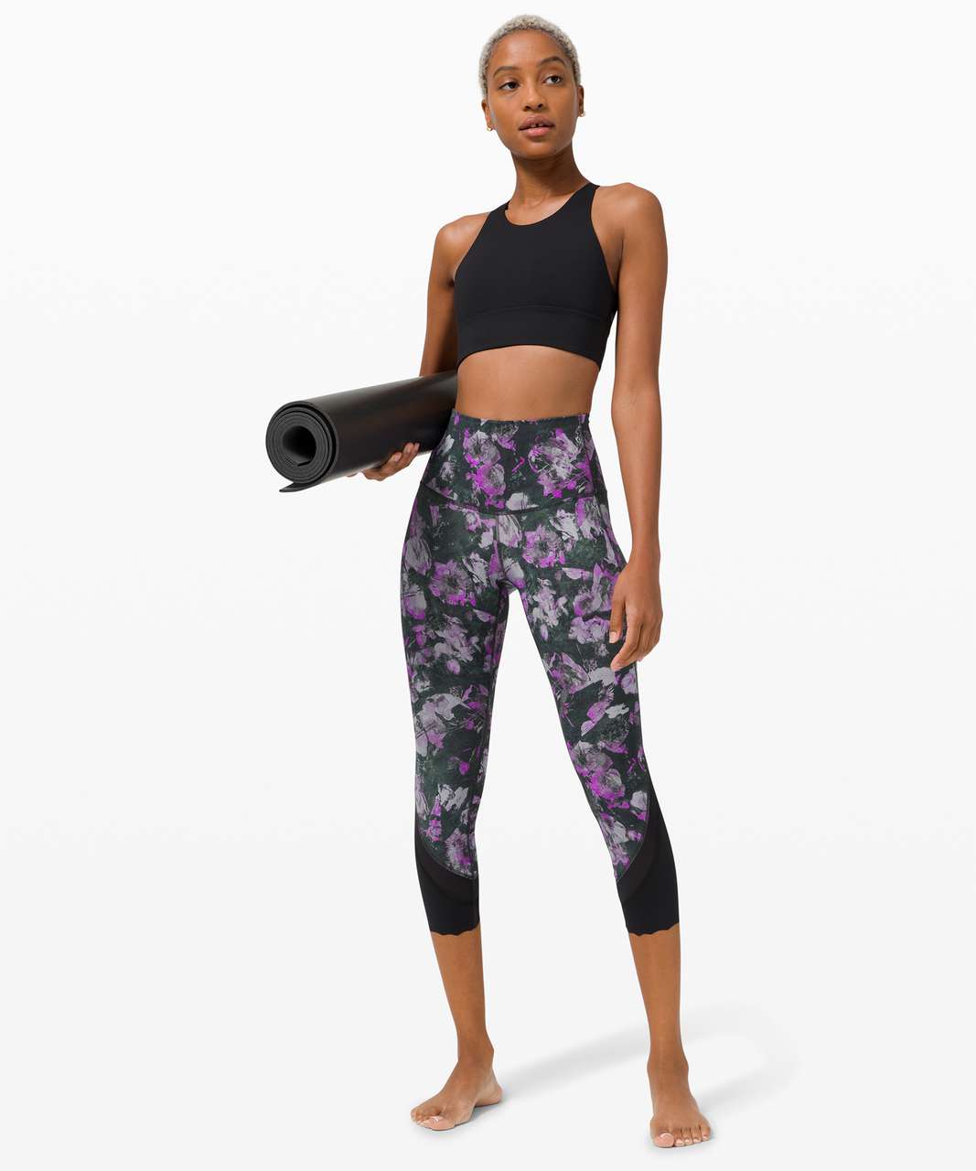 Lululemon Wunder Under High-Rise Crop 23" *Updated Scallop Full-On Luxtreme - Floral Shift Multi