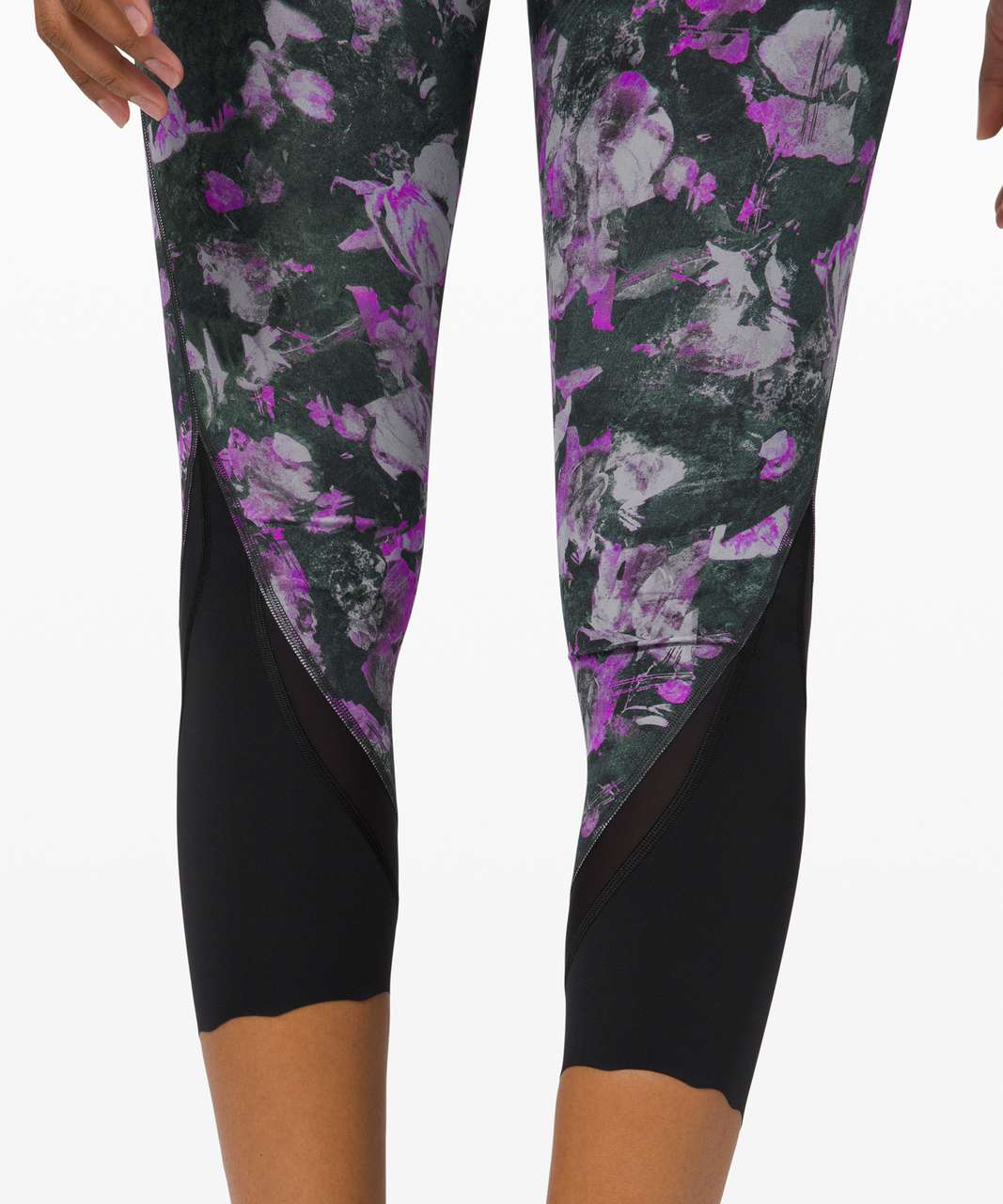 Lululemon Wunder Under High-Rise Crop 23" *Updated Scallop Full-On Luxtreme - Floral Shift Multi