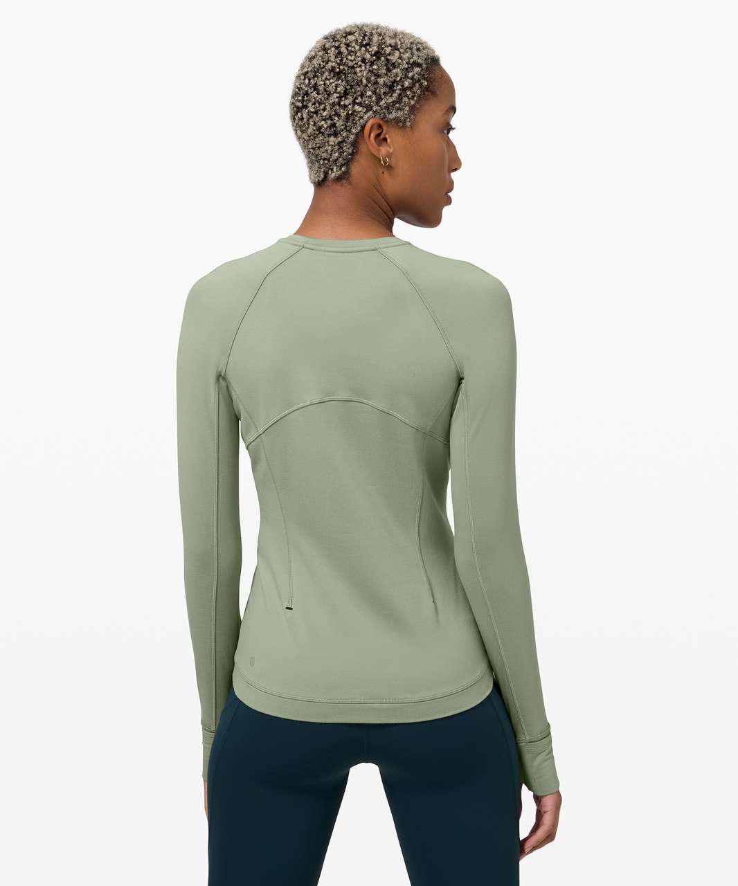 Lululemon Runderful Long Sleeve Rulu *Brushed - Willow Green