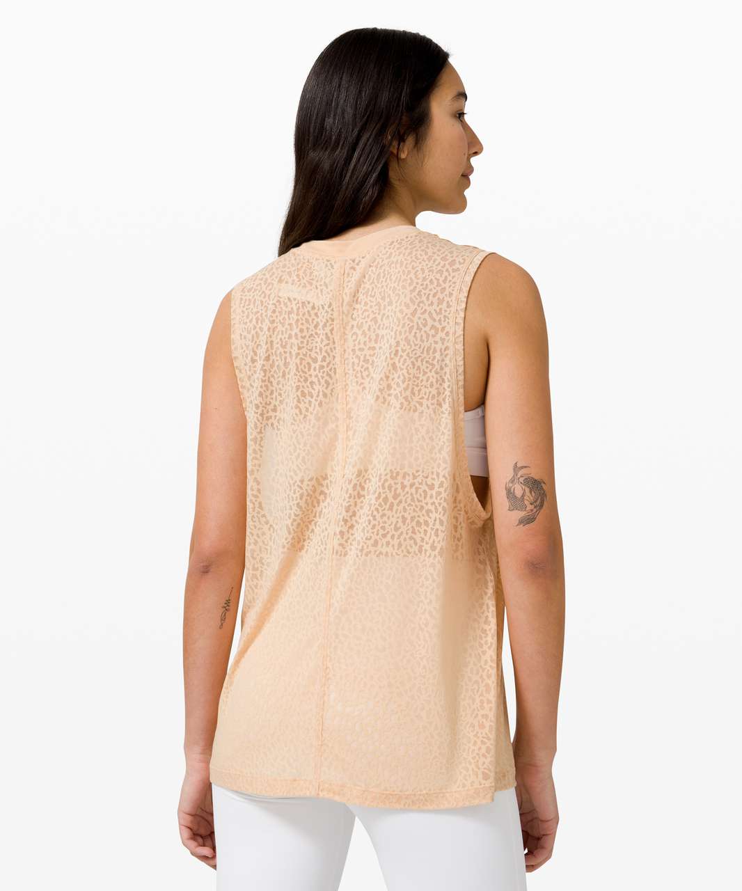 Lululemon All Yours Tank *Veil - City Camo Burnout Ivory Peach / Ivory Peach