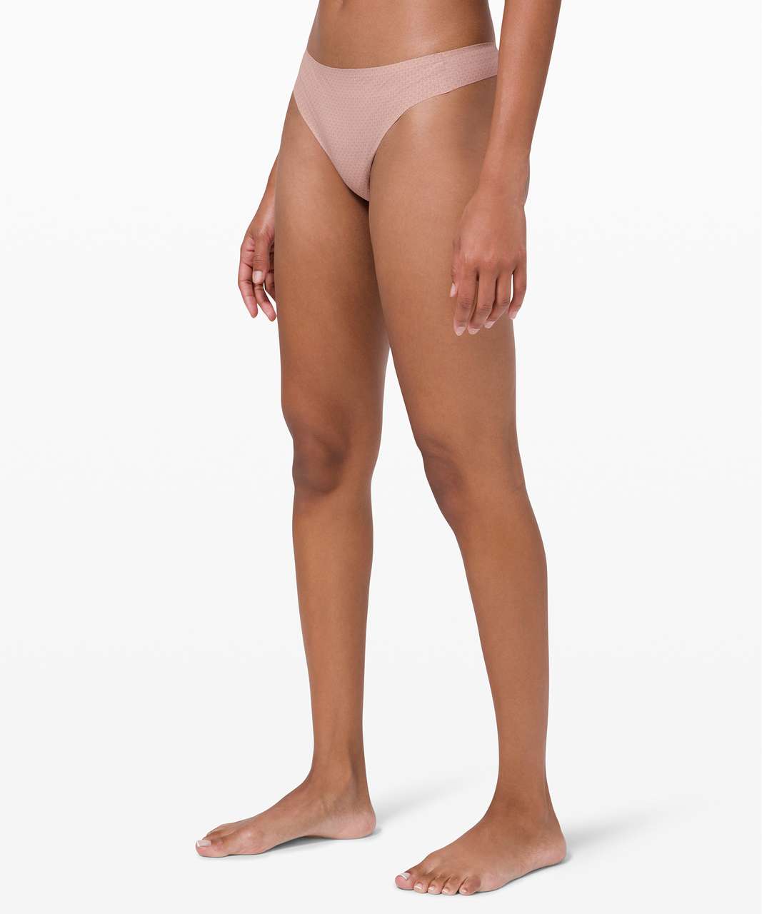 Seamless High Waist Thong Panty - Dark pink