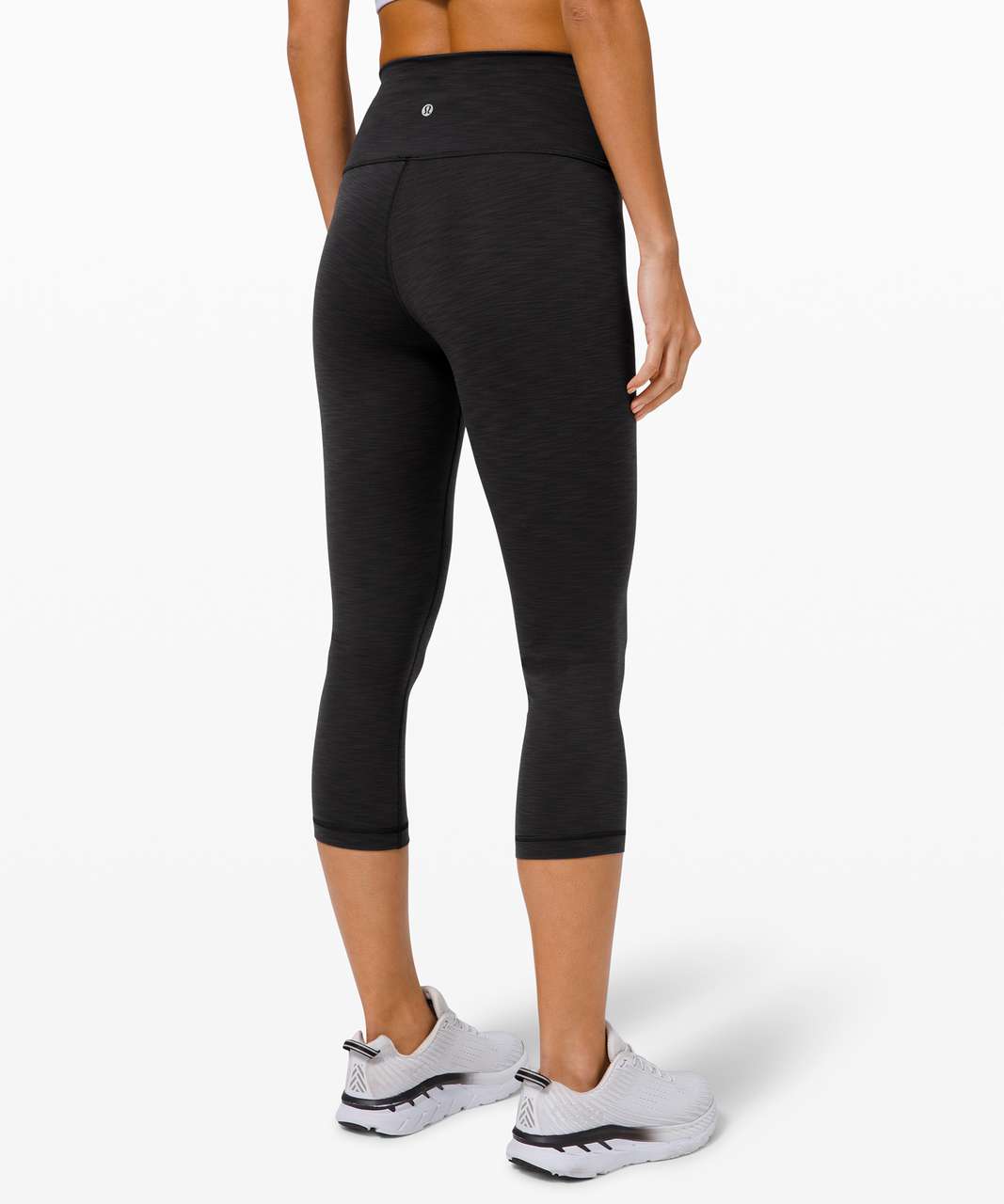 Lululemon Wunder Train High-Rise Crop 21 - Heathered Black - lulu