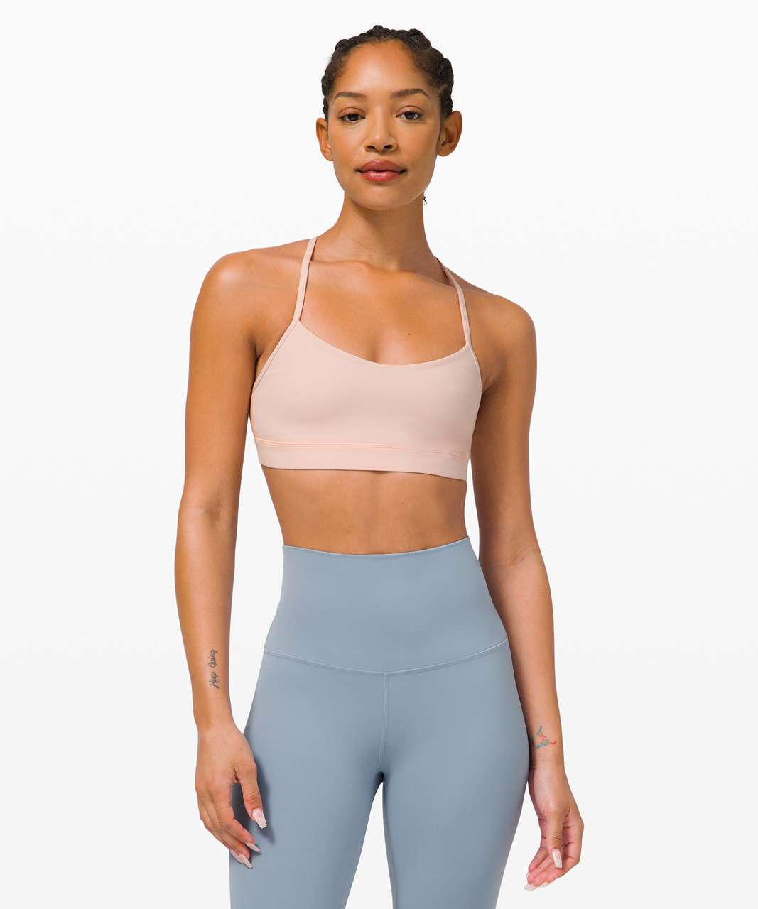 Lululemon Flow Y Bra Nulu *Light Support, B/C Cup - Feather Pink - lulu  fanatics