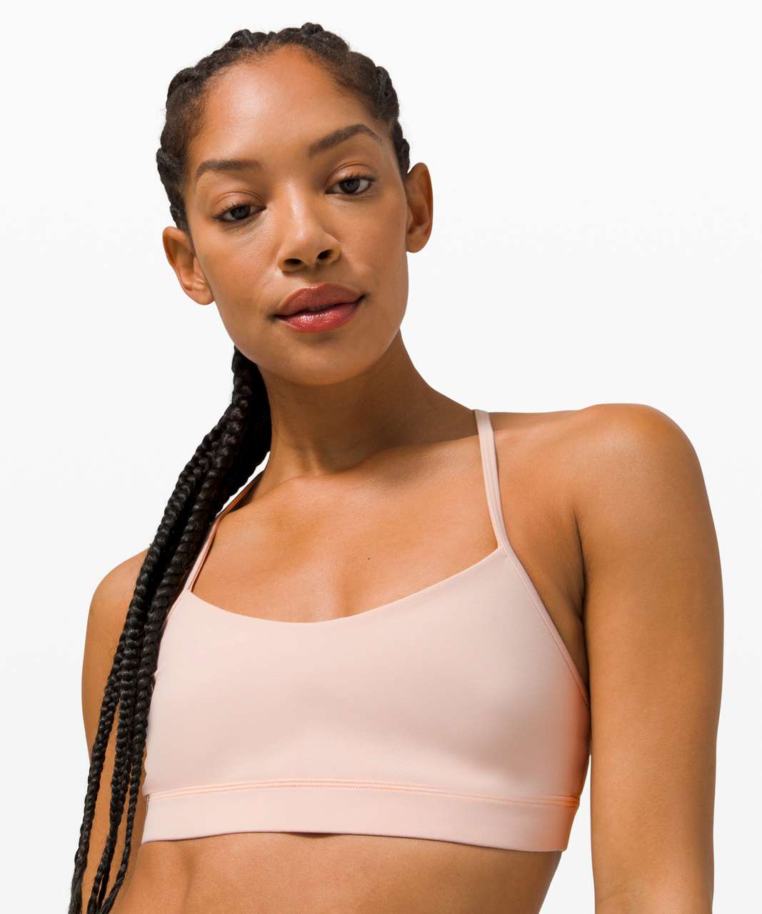 Lululemon Flow Y Bra Nulu *light Support, B/c Cup In Pink