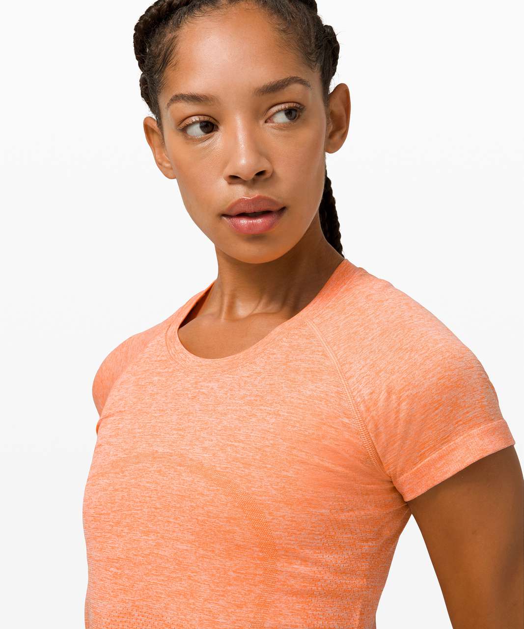 Lululemon Swiftly Tech Short Sleeve 2.0 - Amber Orange / White