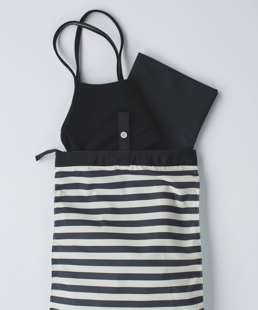 Lululemon Sweaty Or Not Kit - Apex Stripe Printed Angel Wing Dark Slate / Deep Coal / Sea Mist