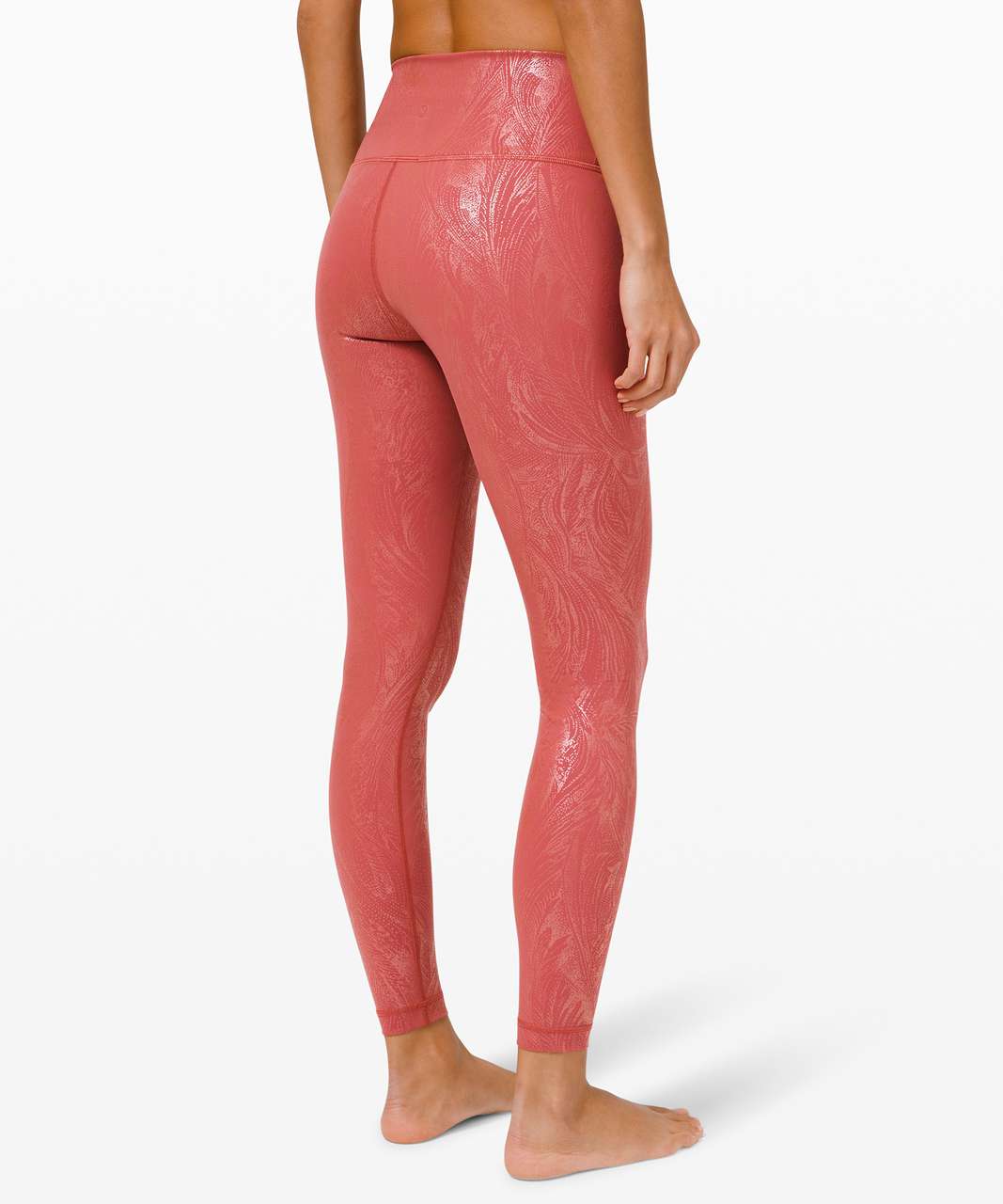 Lululemon Wunder Under High-Rise Tight 28" *Shine - Acclimatize Soft Cranberry Pink Foil