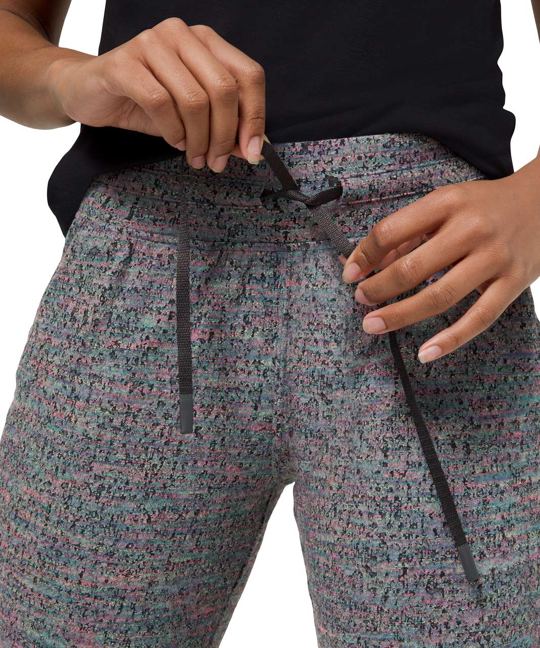 Lululemon Ready to Rulu Jogger Crop - Neon Tweed Jacquard HTR Battleship Electric Coral