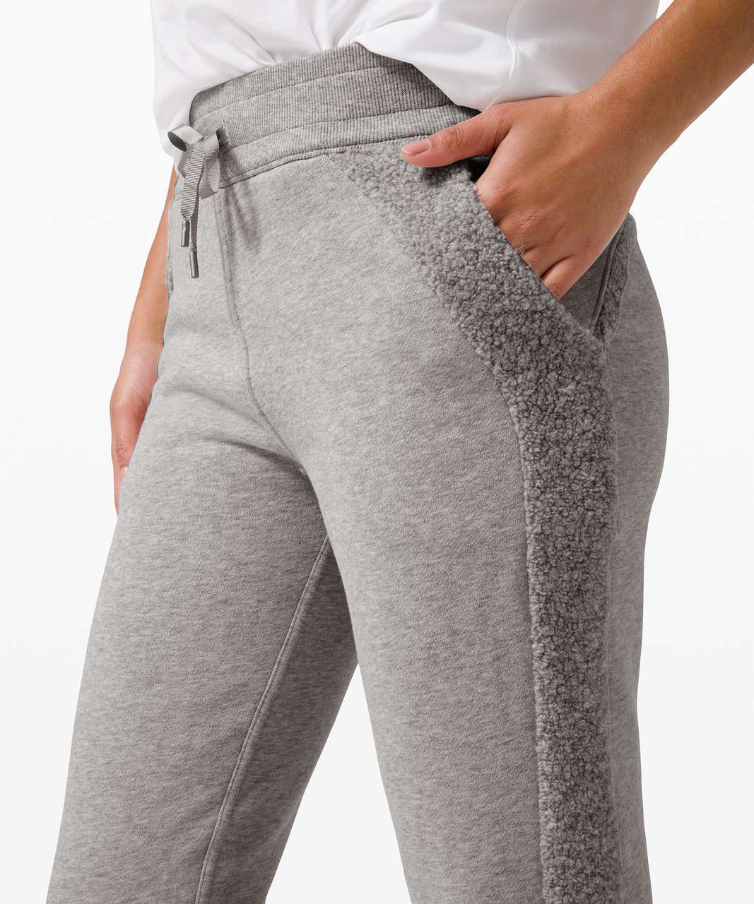 Lululemon Scuba High-Rise French Terry Jogger - Heathered Core Ultra Light  Grey - lulu fanatics