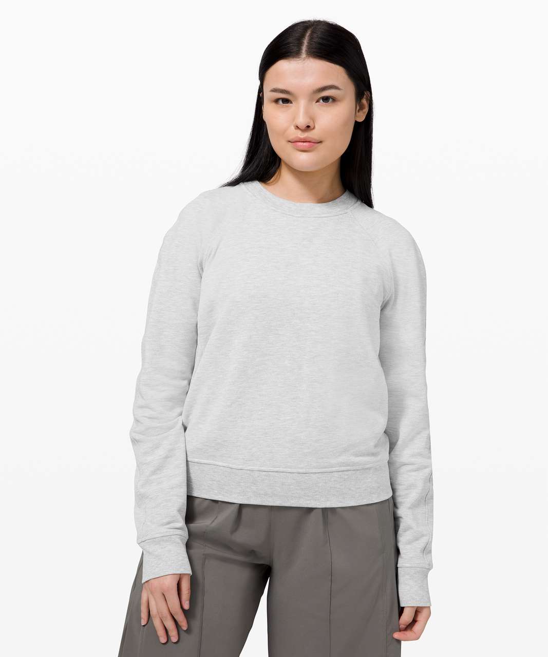 Lululemon Warm Down Crew - Heathered Core Ultra Light Grey