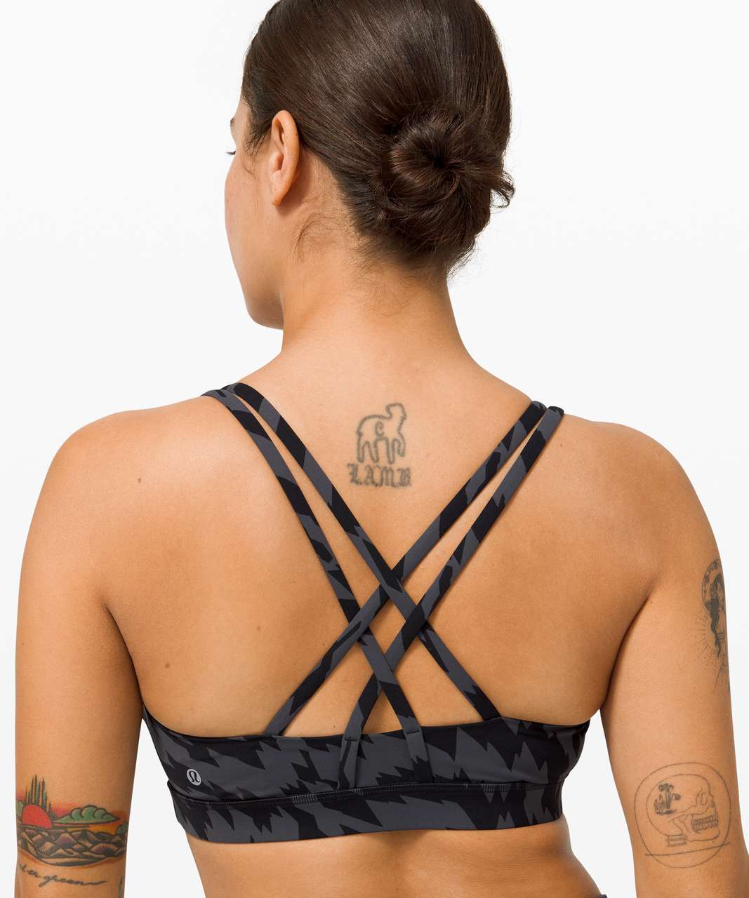 Lululemon Energy Bra *Medium Support, B–D Cup - Voltage Graphite Grey Black