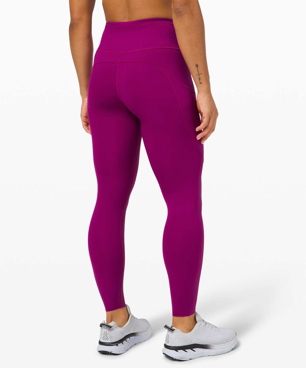 Lululemon Fast And Free Tight Ii 25 Reflective *nulux In Neon