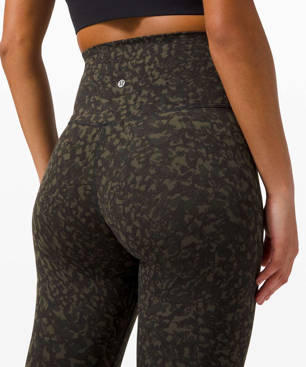 Lululemon Align Crop *21 - Wild Thing Camo Deep Coal Multi - lulu fanatics