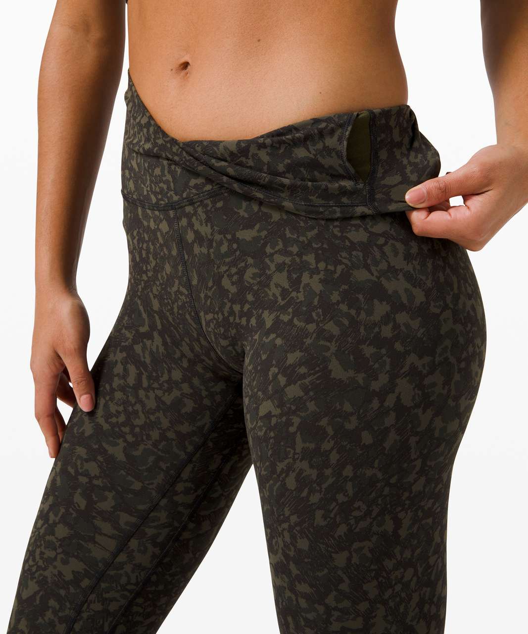 Lululemon Women's Align HR Pant 28” Nulu LW5BSZS WLTE Brown Print Sz 8 Soft  Nulu