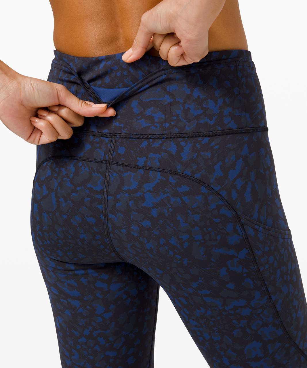 Lululemon Fast and Free Crop II 19 *Non-Reflective - Wild Thing Camo  Larkspur Multi - lulu fanatics