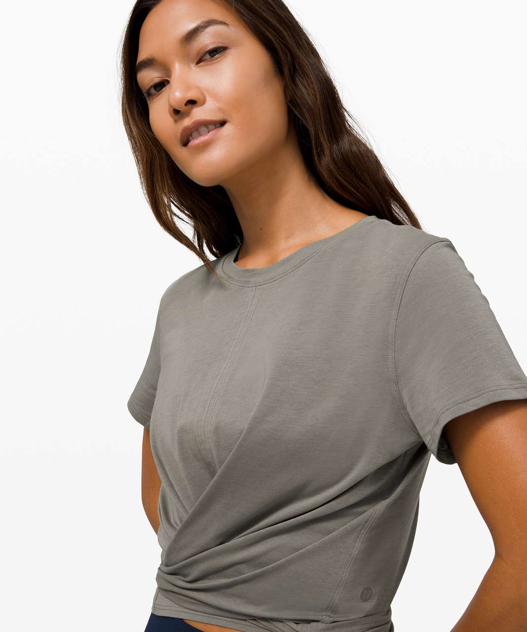 Lululemon Time To Restore Short Sleeve - Grey Sage