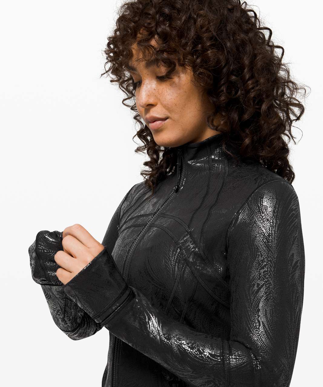 Lululemon Define Jacket *Shine - Acclimatize Black Black Foil