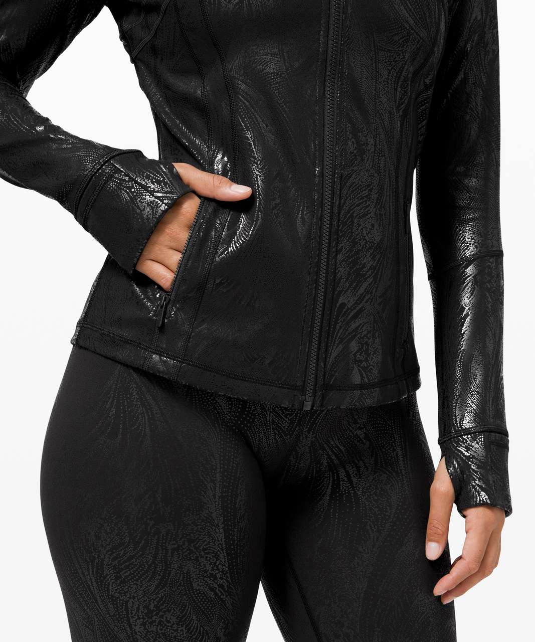 Lululemon Define Jacket *Shine - Acclimatize Black Black Foil