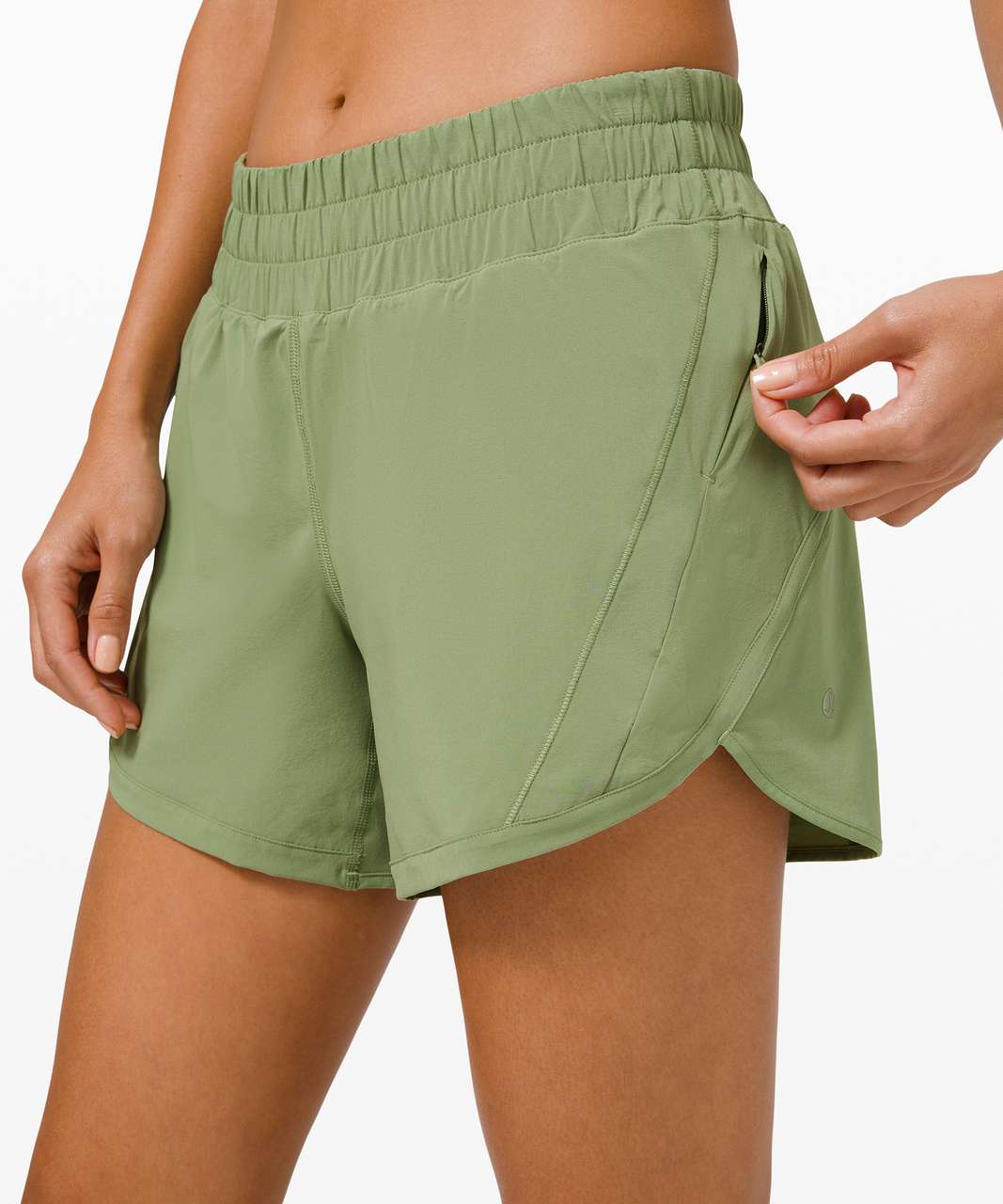 Lululemon Track That Short 5" - Willow Green