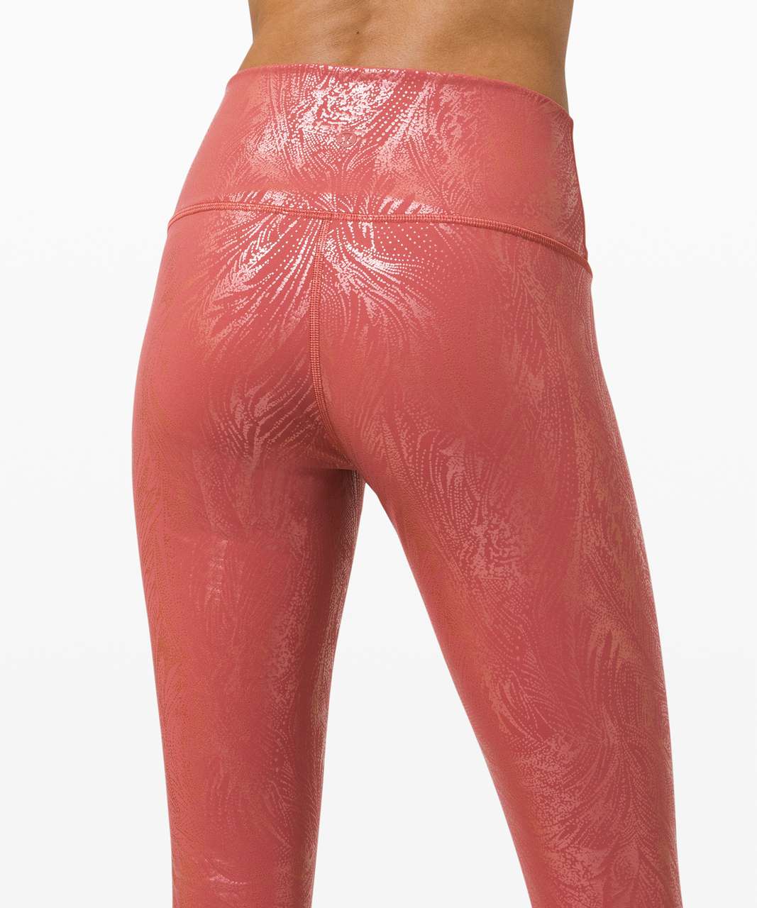 Limited edition Red Lululemon Logo foil Wunder Under leggings Size