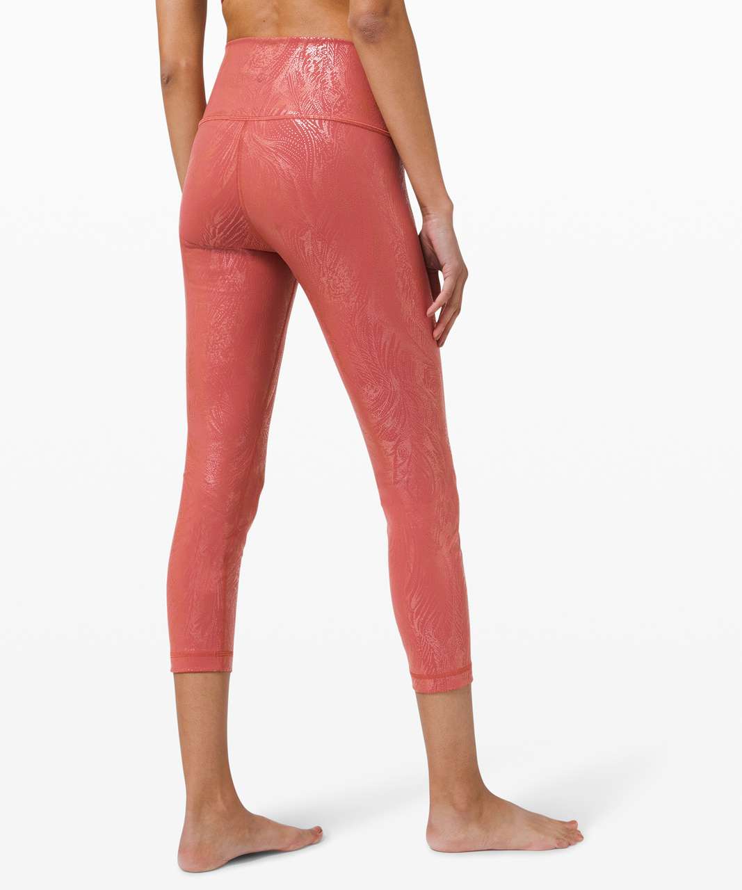 Lululemon Wunder Under High-Rise Crop 23" *Shine - Acclimatize Soft Cranberry Pink Foil