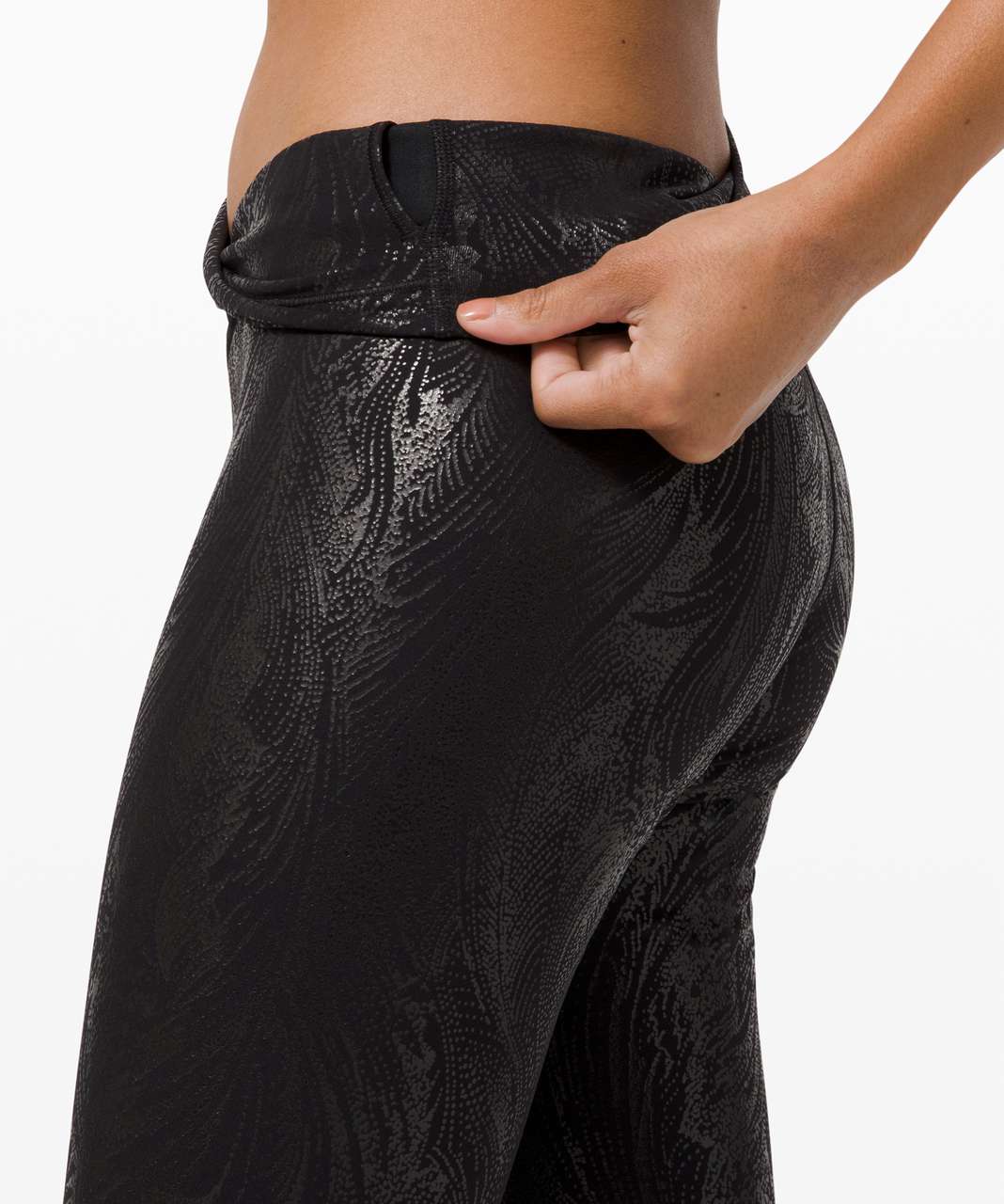 Lululemon Wunder Under High-Rise Crop 23" *Shine - Acclimatize Black Black Foil