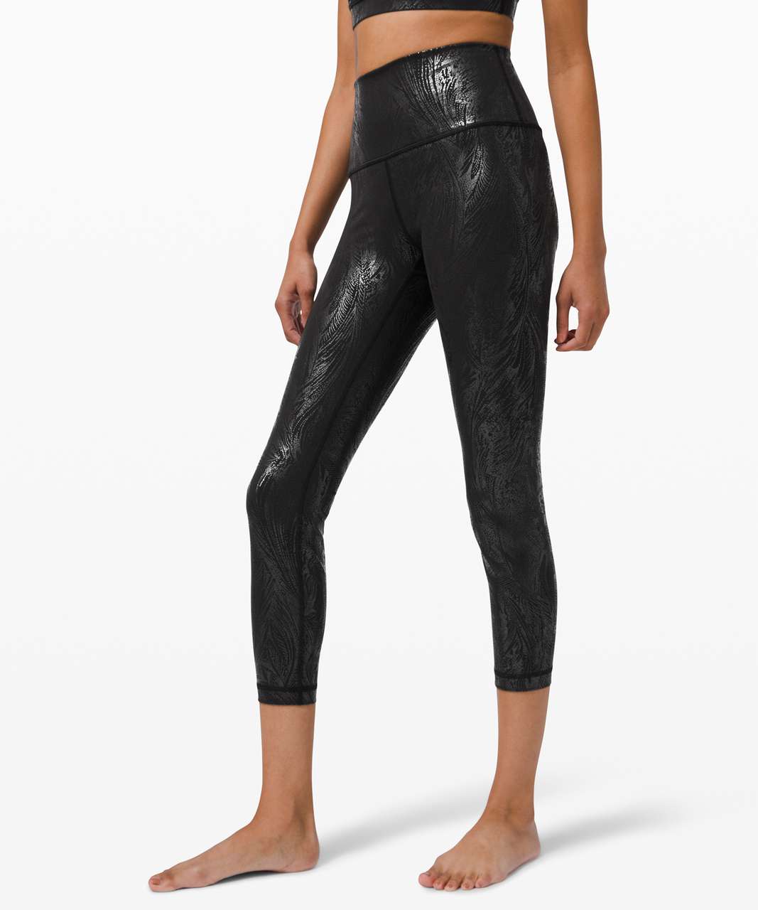 Lululemon Wunder Under High-Rise Crop 23" *Shine - Acclimatize Black Black Foil