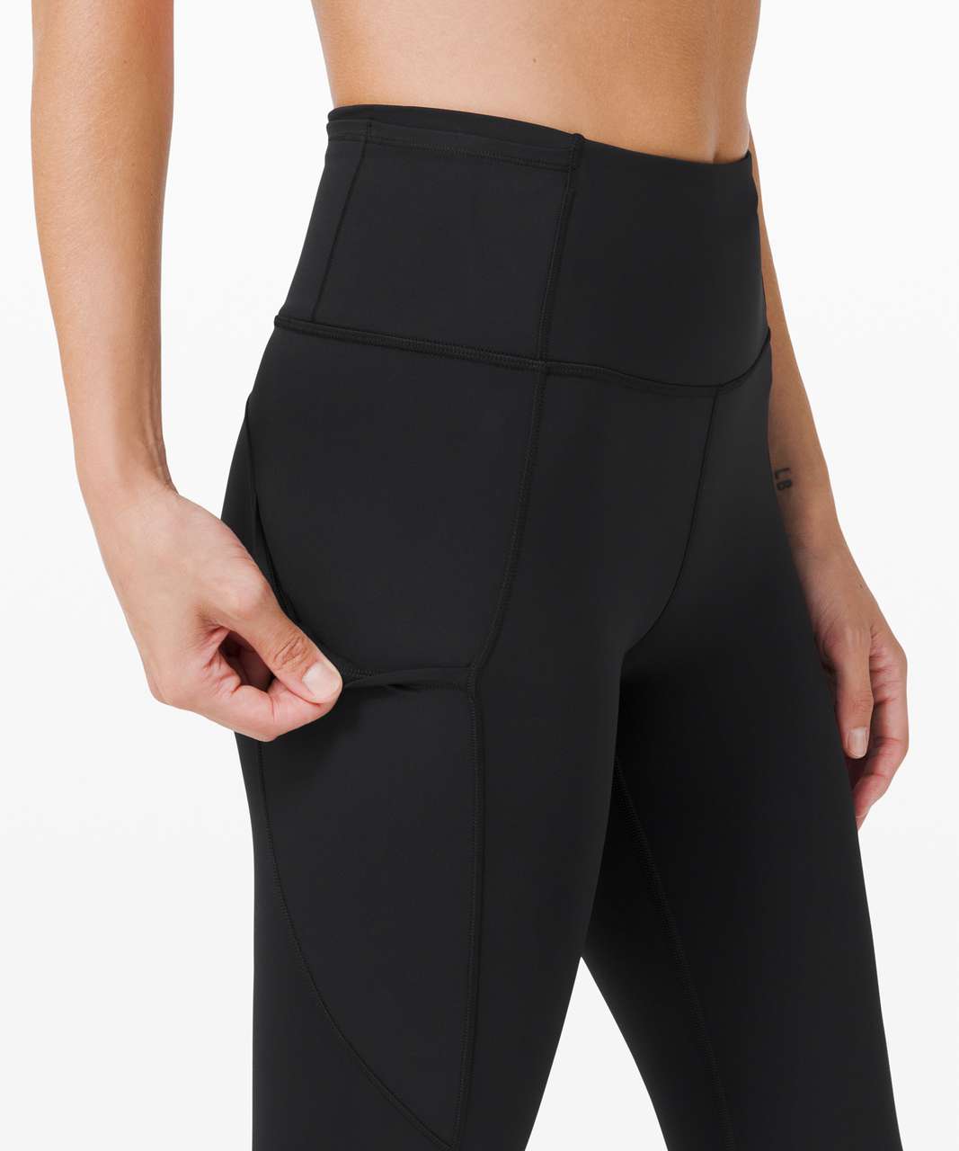 Lululemon Fast and Free Tight 31 *Reflective - Black - lulu fanatics