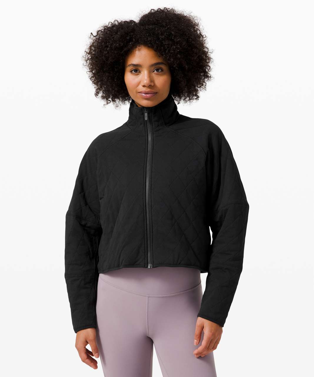 lululemon athletica, Tops, Lululemon Black Quilted Sweatshirt Size 8