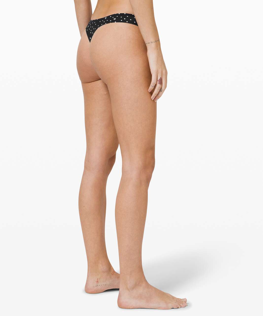 Lululemon Smooth Seamless Thong - Inspirit Polka Black White