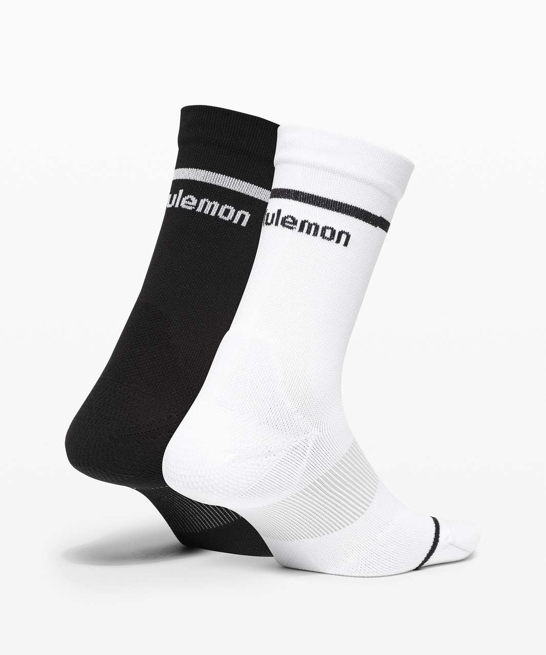 Lululemon Power Stride Crew Sock *2 Pack - White / Black