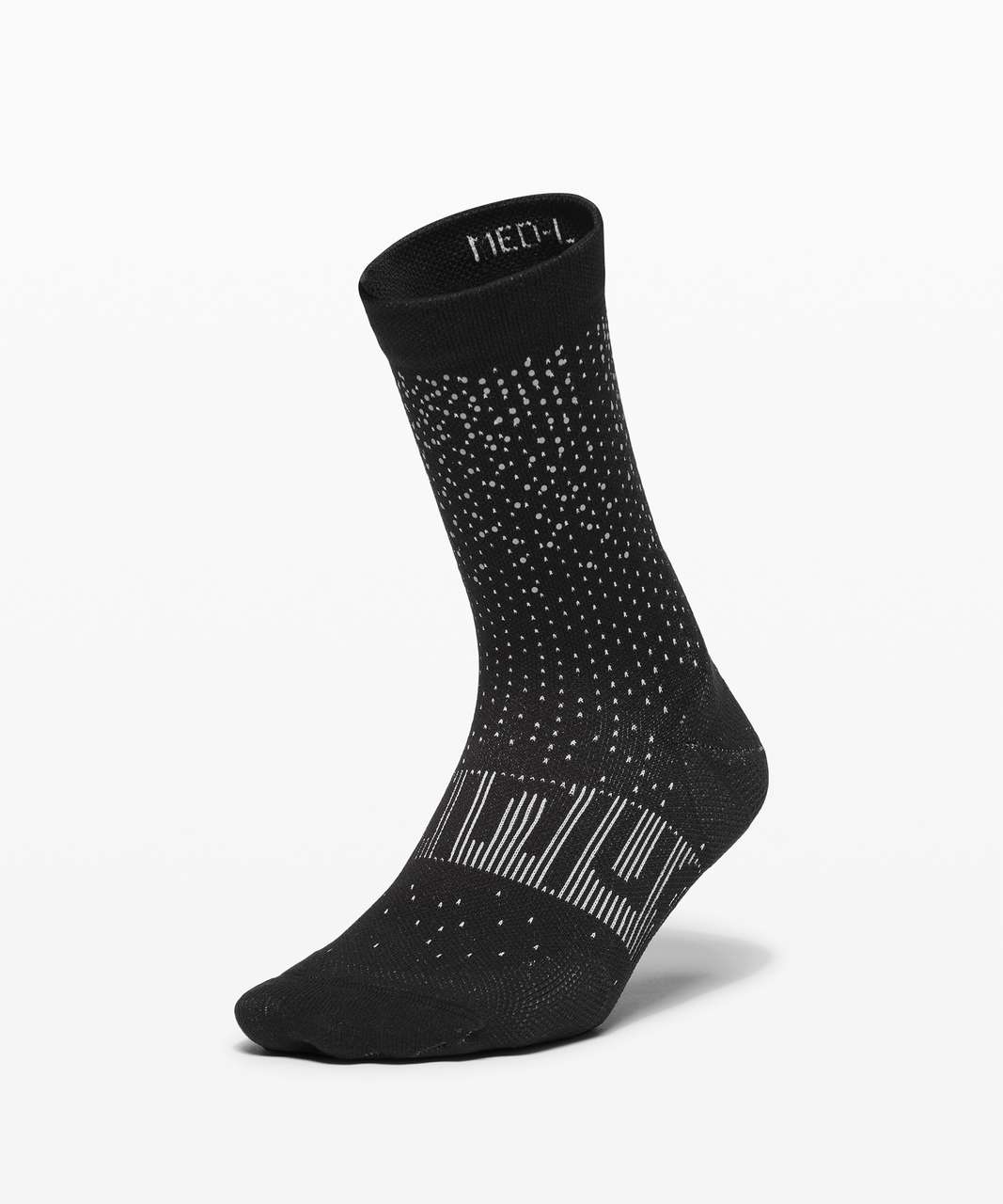 Lululemon Power Stride Crew Sock *Reflective - Black / Vapor