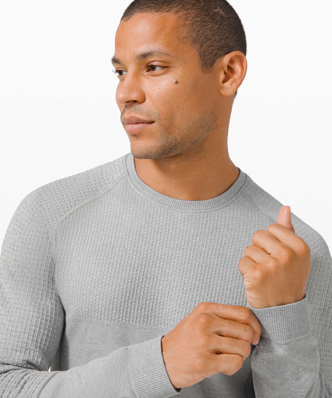 Lululemon Engineered Warmth Long Sleeve - Silver Drop / White