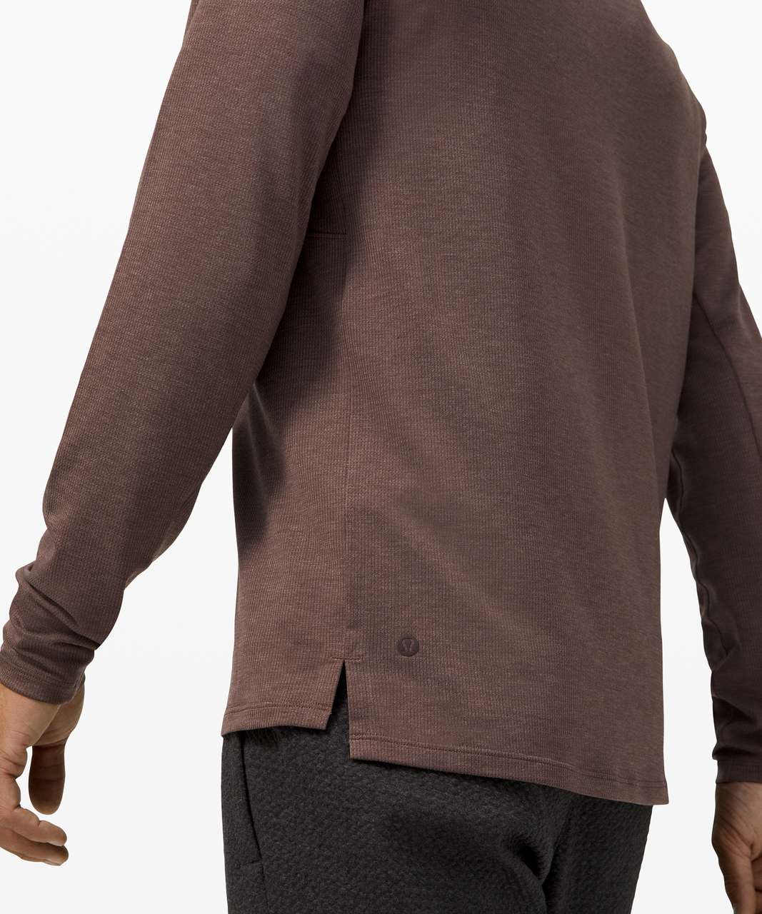 Lululemon Reinstate Long Sleeve Henley - Heathered French Press