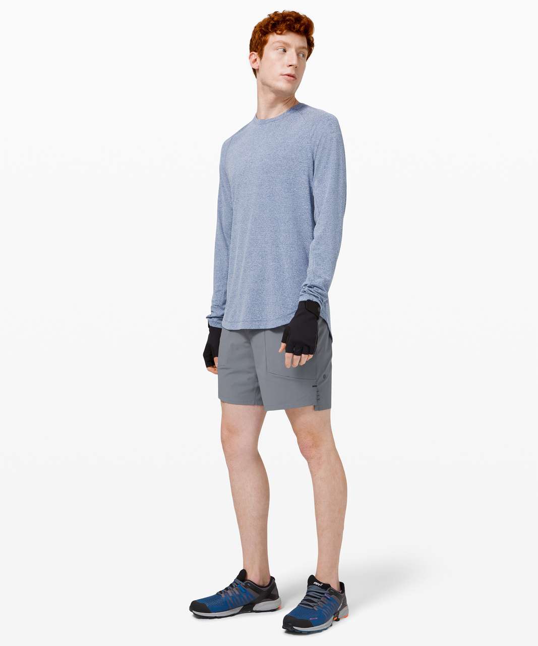 Lululemon Drysense Long Sleeve - Heathered Regatta Blue