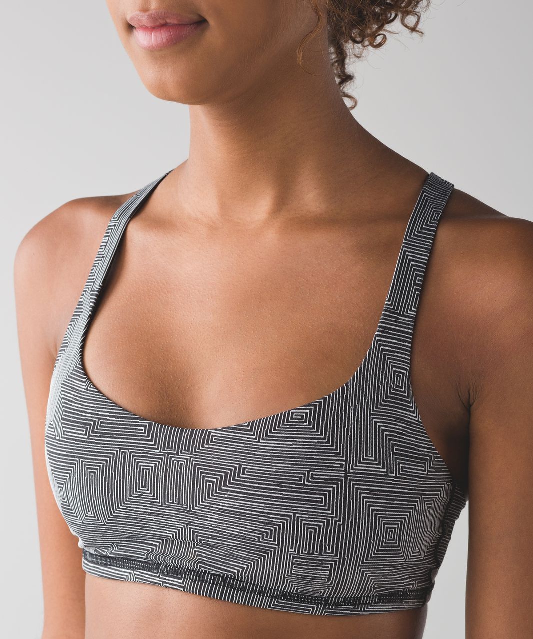 Lululemon Free To Be Bra - Maze Jacquard White Black