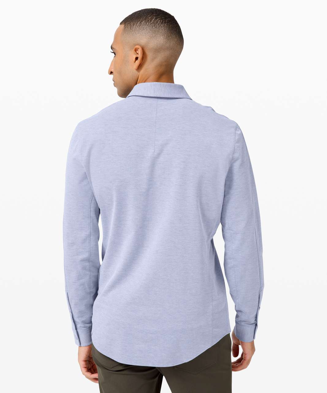 Lululemon Commission Long-Sleeve Shirt - Blue/Pastel - Size Medium Oxford Fabric