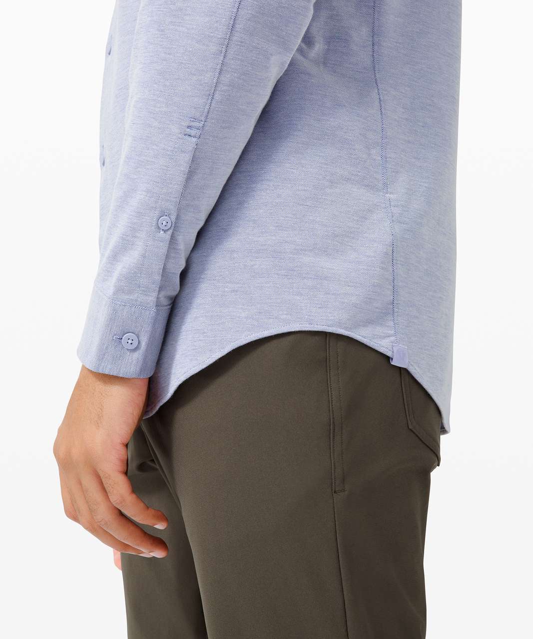 Lululemon Commission Long Sleeve Shirt - Harbor Blue / White (First Release)