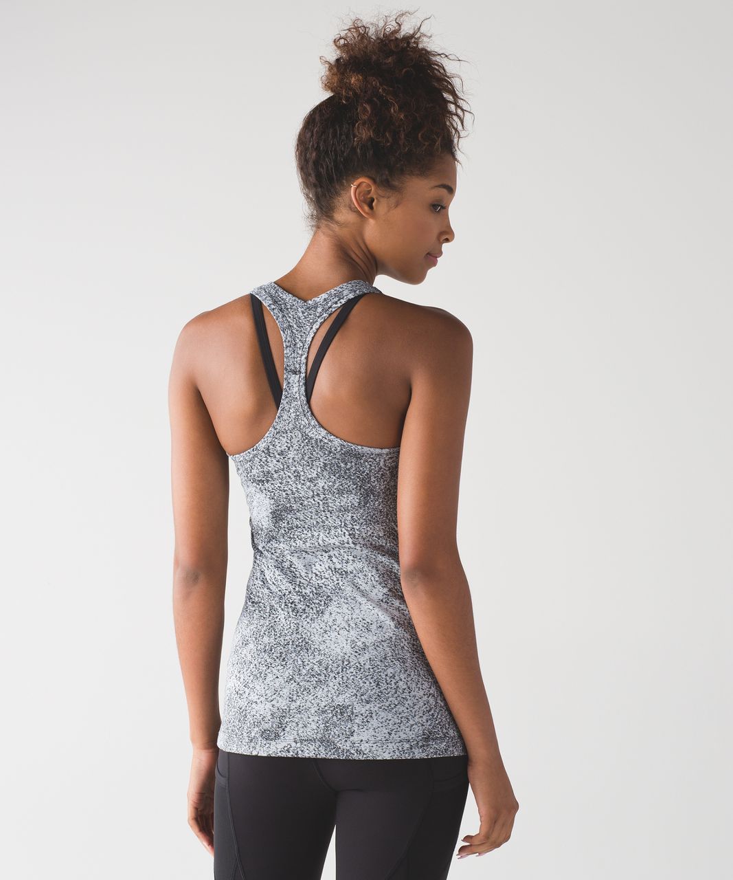 Lululemon Lululemon Cool Racerback Women's 2 Black White Speckled Athletic  Tank Stretch