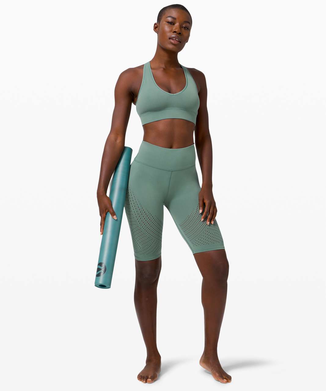 Lululemon Reveal Bra Digital Rain *Light Support, A/B Cup - Tidewater Teal