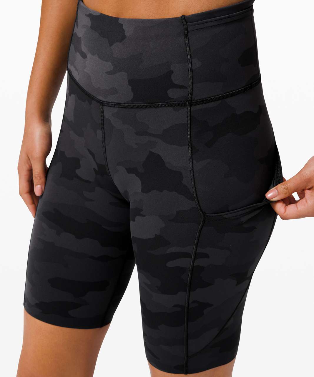 Lululemon Fast And Free Short 10 *Non-Reflective - Formation Camo Deep Coal  Multi - lulu fanatics