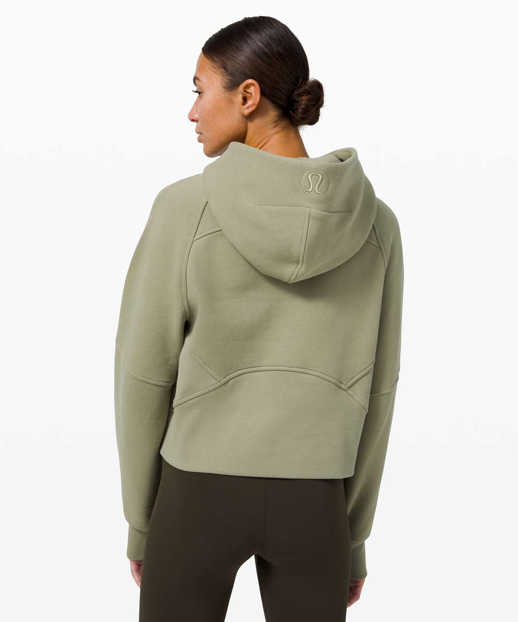 NEW LULULEMON Scuba Oversized Funnel Neck Half-Zip M/L GREY SAGE RARE!!