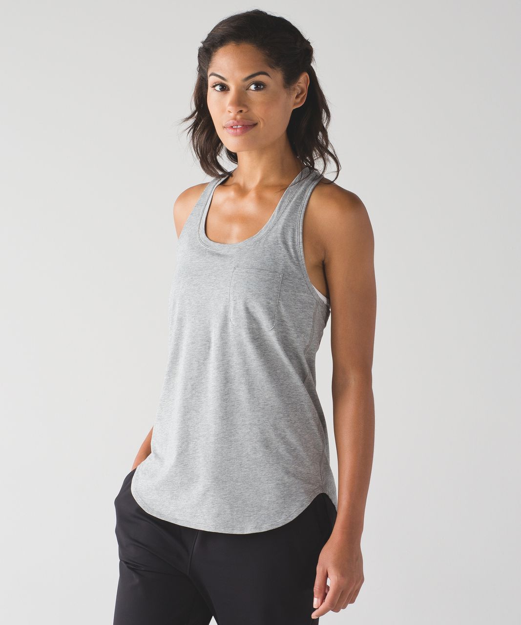 Lululemon Heathered Grey Racerback Tank Top