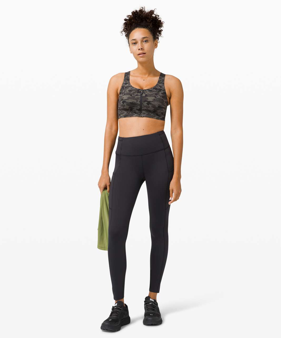 lululemon - This powerfully supportive bra just got the camo print  treatment, and a front zip enclosure. Did we mention it's available in B-E  cup? Meet the Enlite Bra Zip Front
