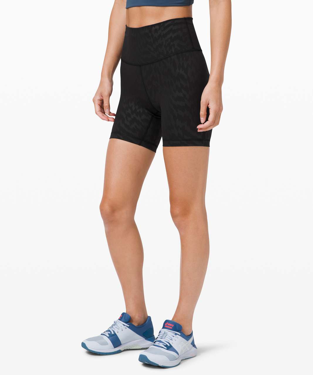 Lululemon Wunder Train High-Rise Short 6" - Voltage Mini Emboss Black