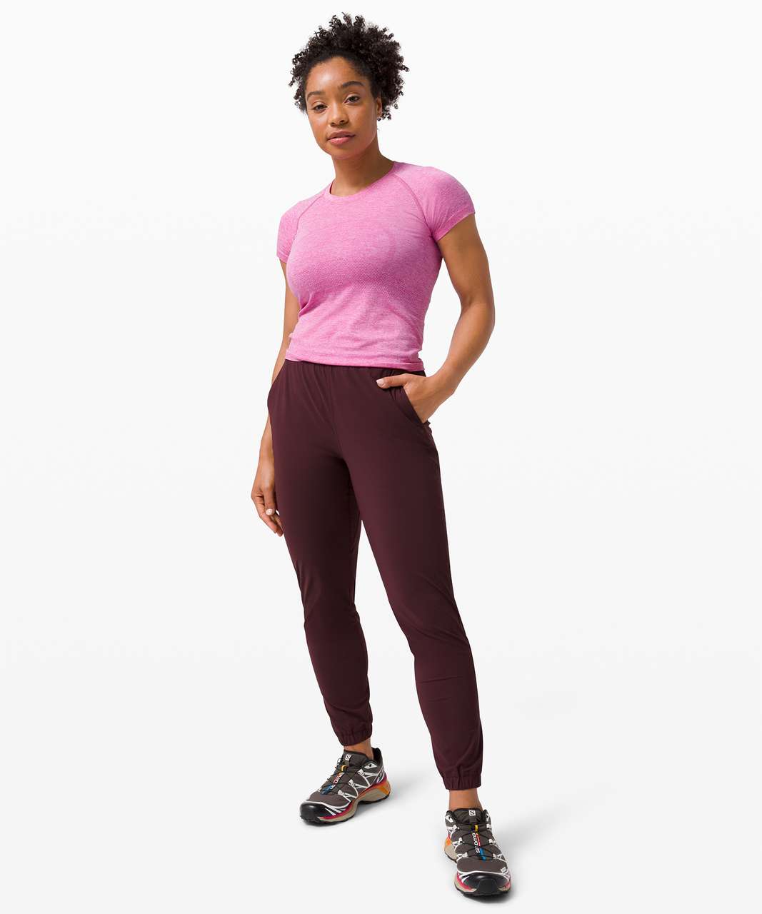 Lululemon Swiftly Tech Short Sleeve 2.0 *Race Length - Highlight Purple / White