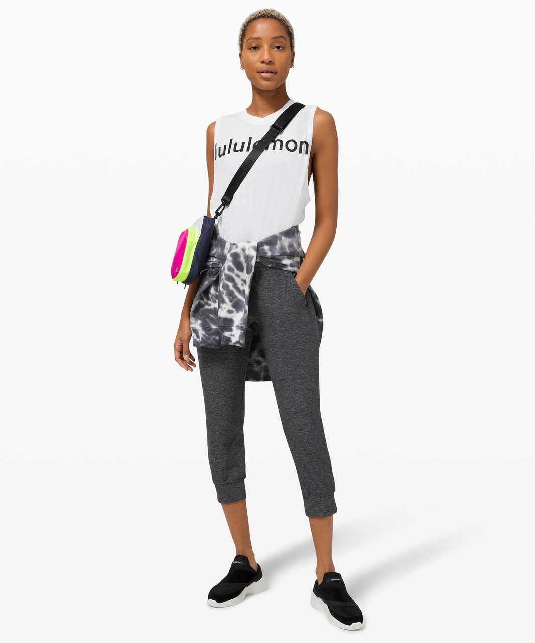 Lululemon Ready to Rulu Jogger Crop - Heathered Raceway Grey / Black - lulu  fanatics