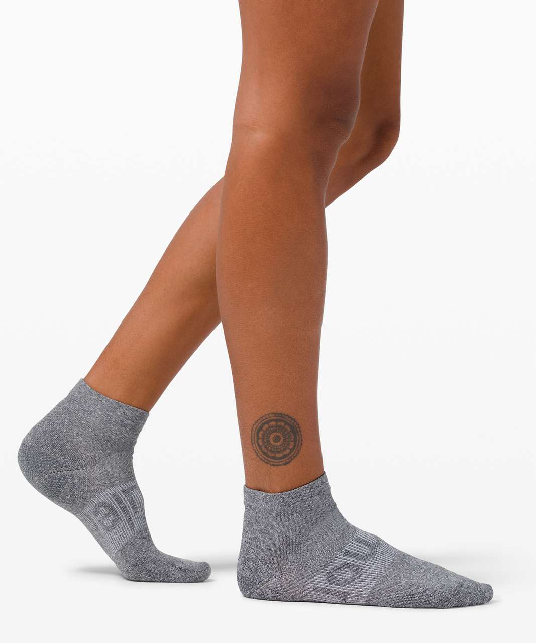 Lululemon Power Stride Ankle Sock - Heathered Graphite Grey