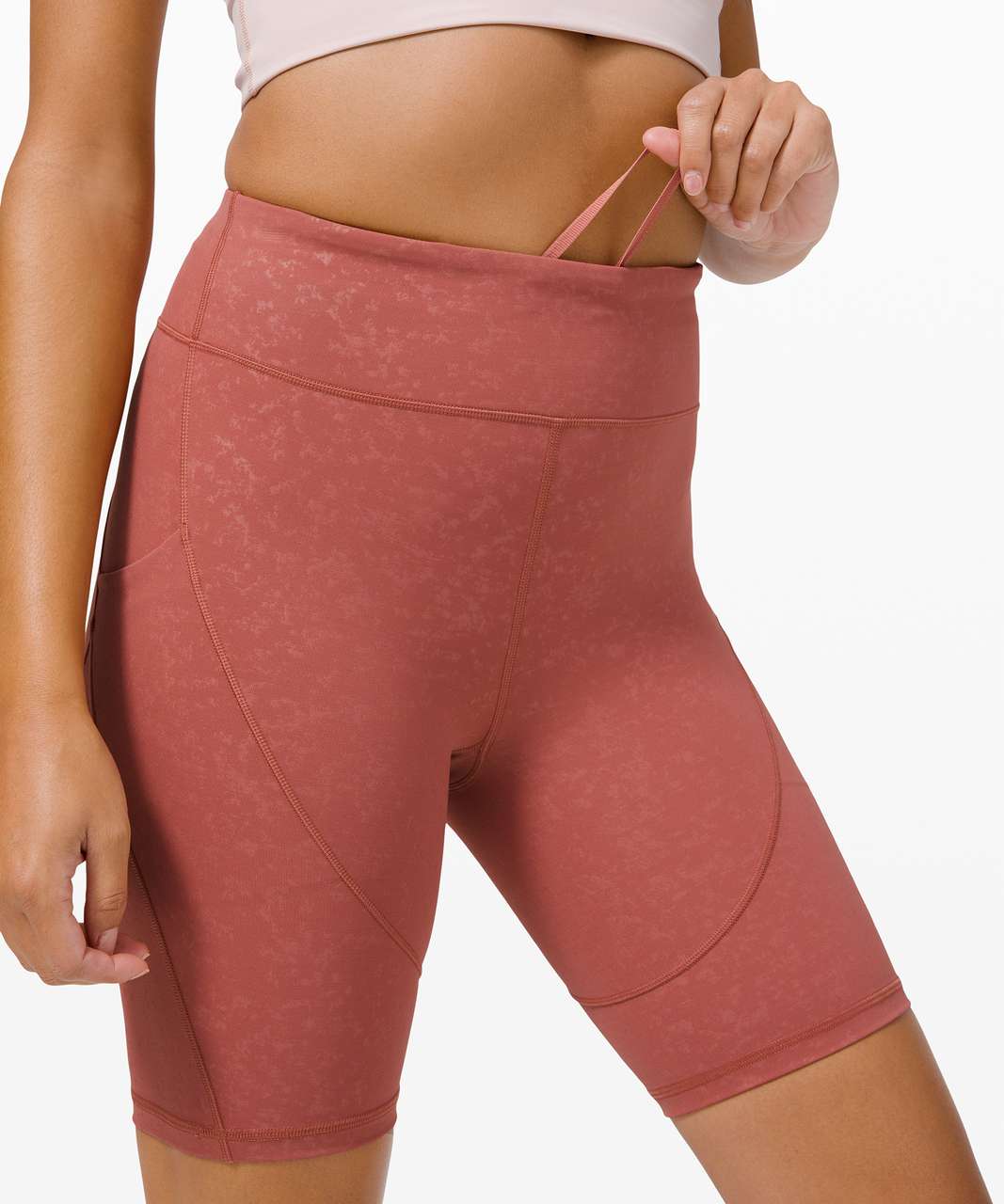 Lululemon Track and Train Short 8 *Embossed - Speckle Emboss Soft Cranberry  - lulu fanatics