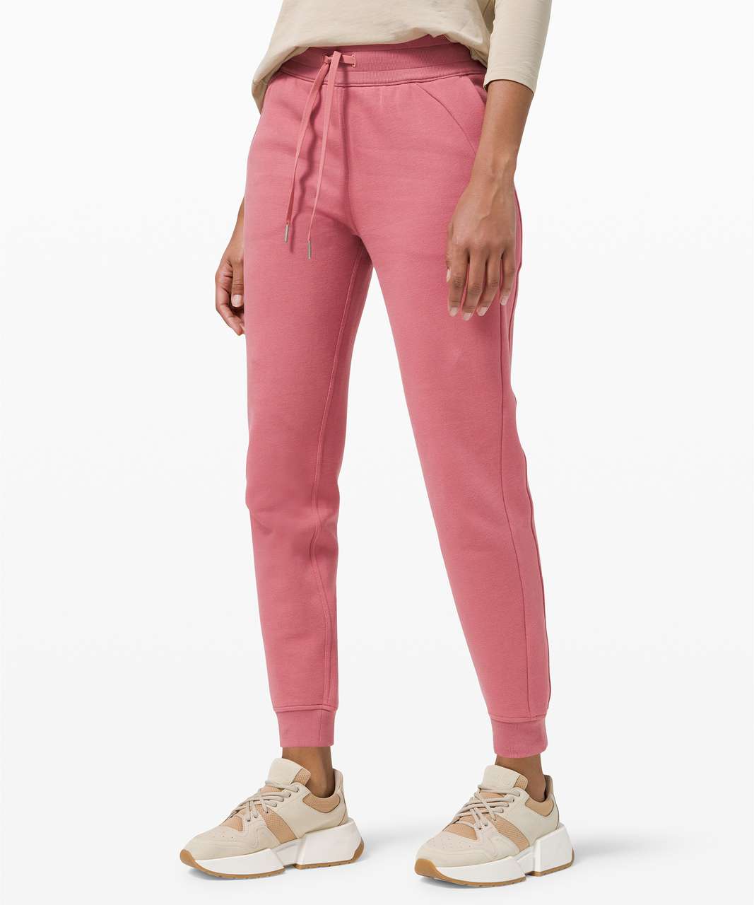 NWT LULULEMON JOGGER On the Fly Jogger 28 Pink Taupe WOVEN Travel Rose